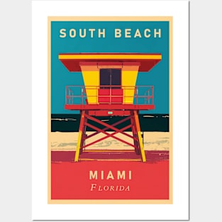 Miami  Vintage Travel Poster Posters and Art